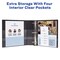 Avery Durable Clear View 3 Ring Binders, 3 Inch EZD Rings, 2-Pack of White Binders (35307)